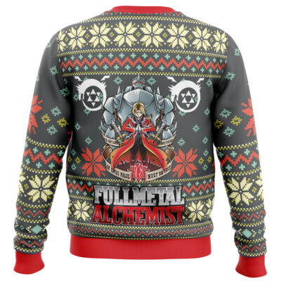 Fullmetal Alchemist Alt Ugly Christmas Sweater BACK mockup - Fullmetal Alchemist Store