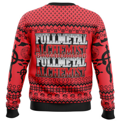 flamel Ugly Christmas Sweater back mockup - Fullmetal Alchemist Store