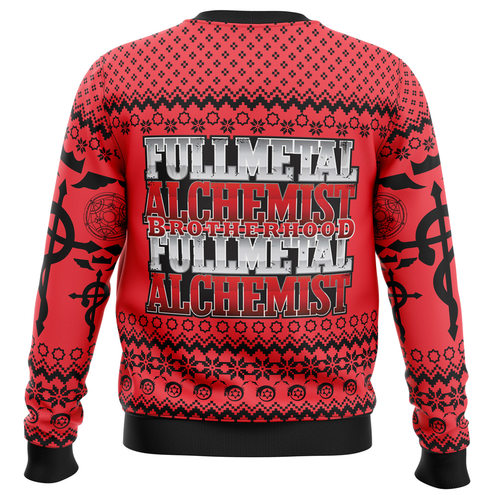 Flamel’s Cross x Transmutation Circle Fullmetal Alchemist Ugly Christmas Sweater - Image 2