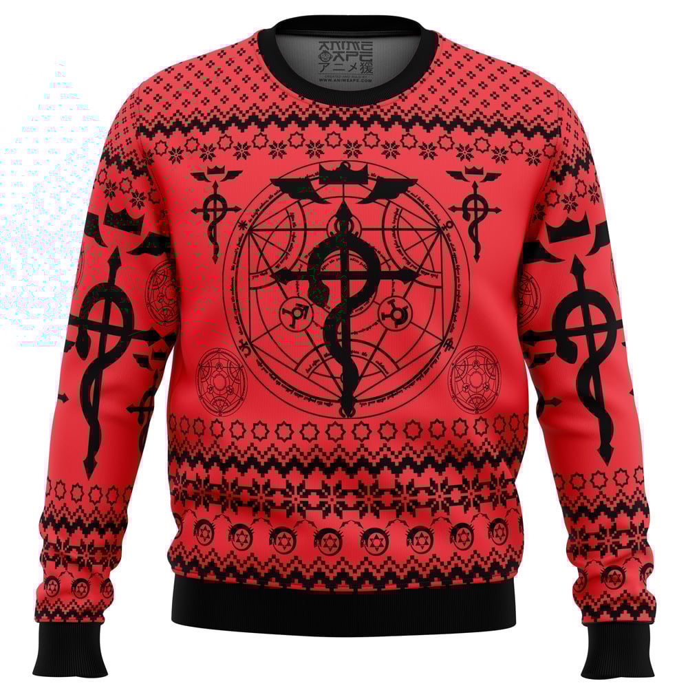 Flamel’s Cross x Transmutation Circle Fullmetal Alchemist Ugly Christmas Sweater
